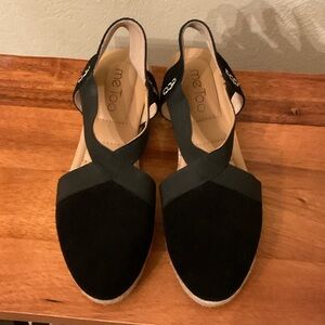 Me Too Black Espadrille Sandals